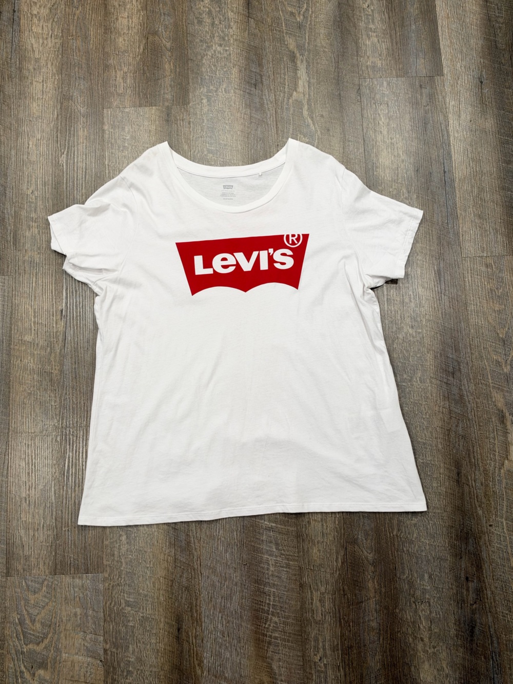 Levi's White Tee with Red Logo